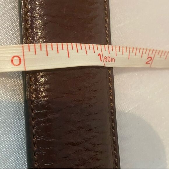 Roundtree & Yorke Men's Brown Leather Belt Size 3X Full Grain Cowhide - Picture 4 of 6